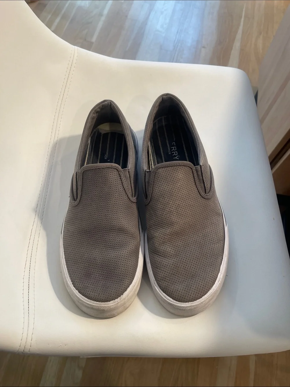 Sperry Men’s Gray Slip-On Perforated Loafers